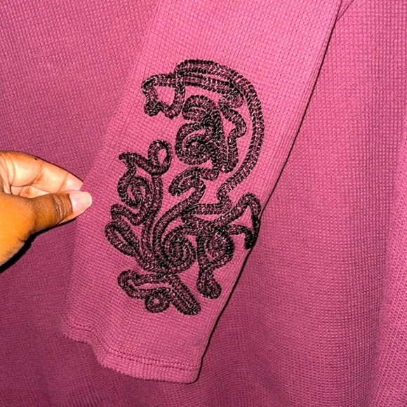 Soft Surroundings Embroidered Thermal Sweater - Picture 7 of 10